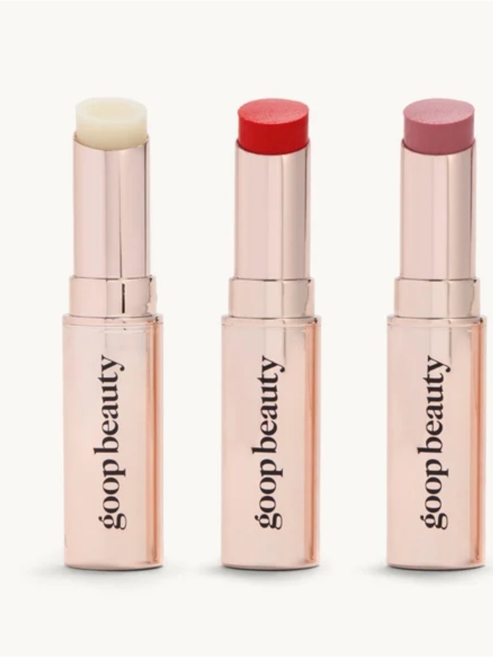 goop beauty - clean nourishing lip balm trio